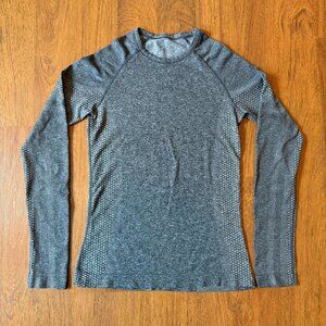 Figs Graphite Seamless Salta Long Sleeve Underscrub Top XS Gray